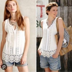 Anthropologie lace tank